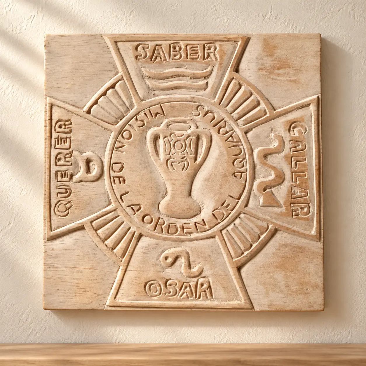 Society Emblem Plaque, hand-carved logos, crests & emblem by The Zen Woodcrafts